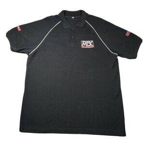 MTX Audio Polo Shirt Embroidered Logo Size XL Black & Red